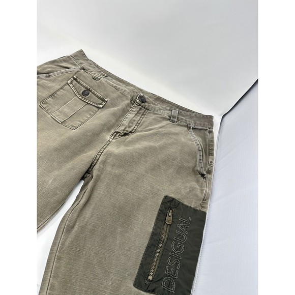 desigual pants for man, military size 32 Soft Green Canvas Pristine Condition‎ - Picture 7 of 13